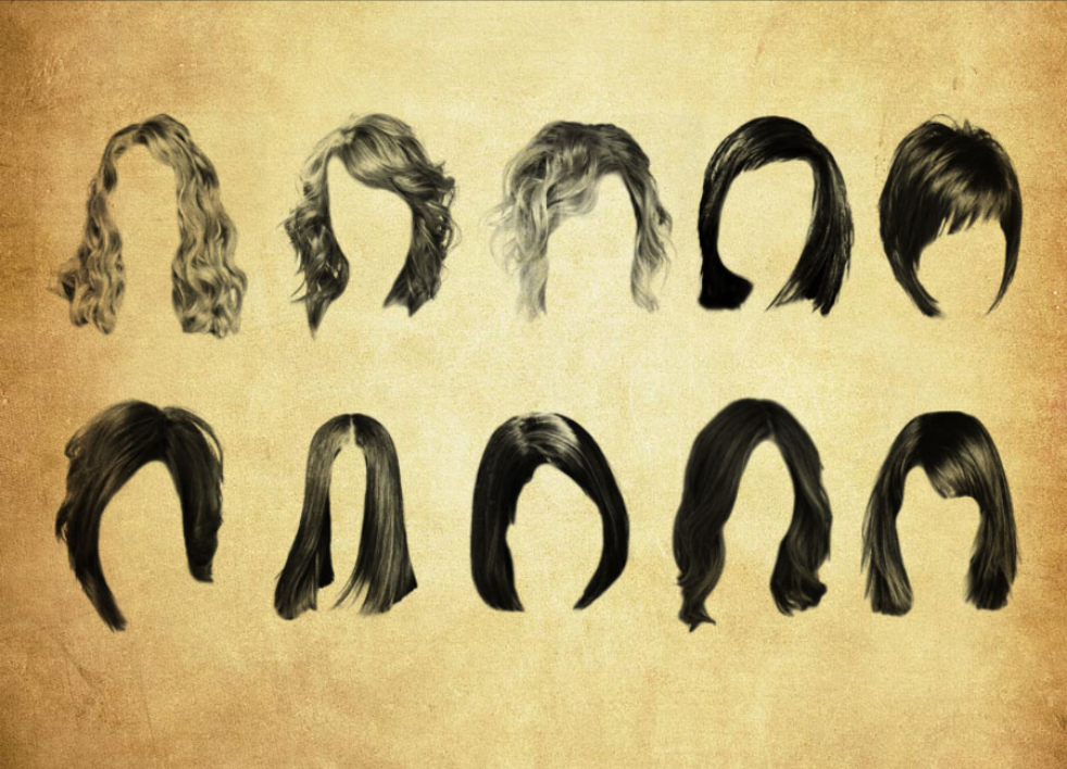 时尚的女性发型PS笔刷 - 多功能时尚的女性发型素材，适用于各类设计项目-25虚拟网