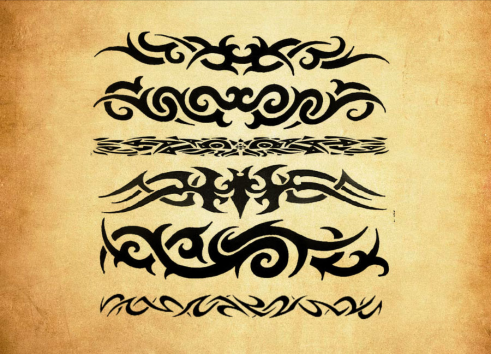 优质时尚的纹身和刺青花纹PS笔刷 - 包含高品质时尚的纹身和刺青花纹样式，兼容Photoshop全版本-25虚拟网