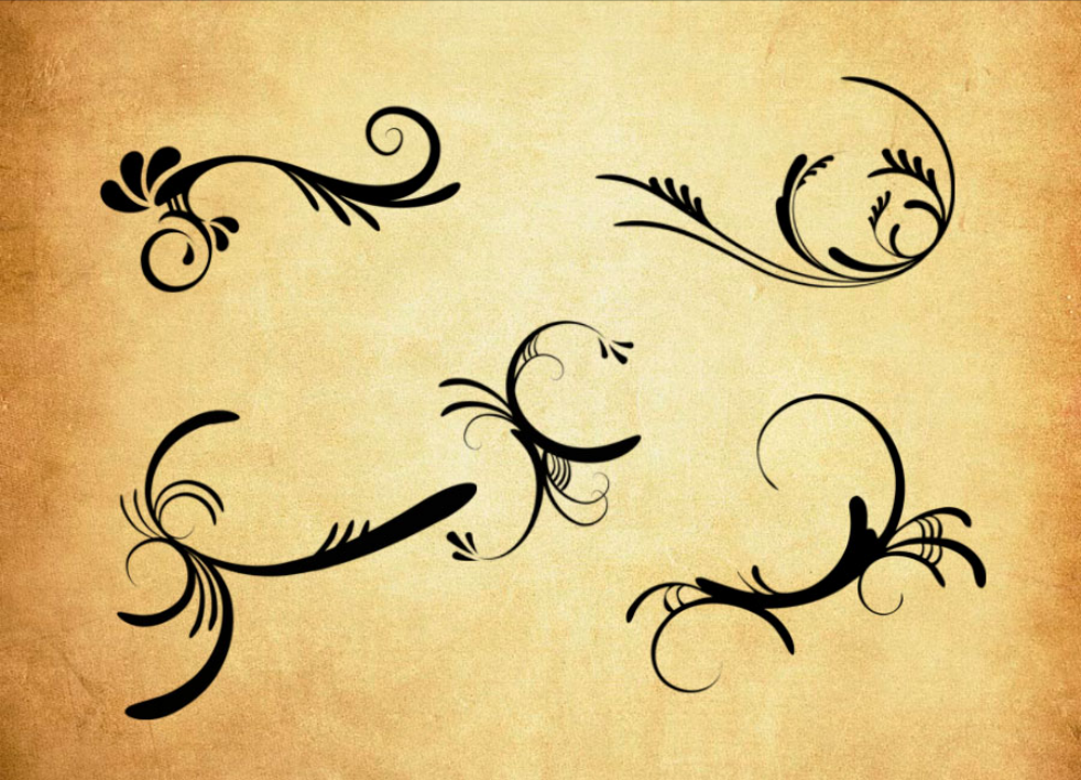 时尚的花纹装饰PS笔刷 – 精美时尚的花纹装饰装饰元素，提升设计作品视觉吸引力-25虚拟网