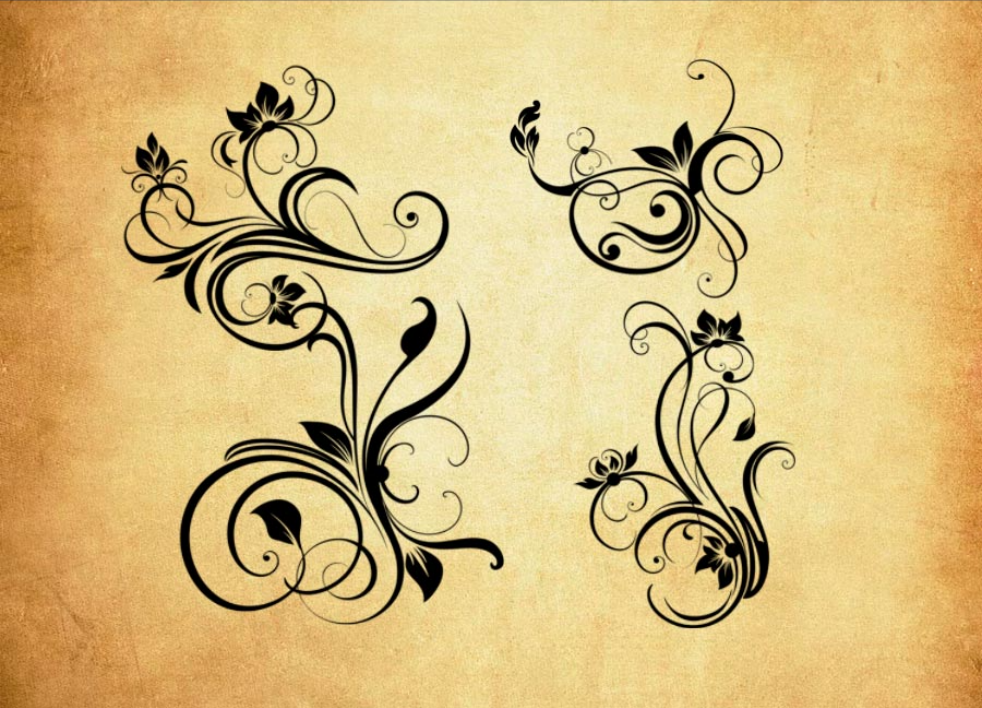 时尚的螺旋状花纹装饰PS笔刷 - 高效时尚的螺旋状花纹装饰设计工具，节省80%手动绘制时间-25虚拟网