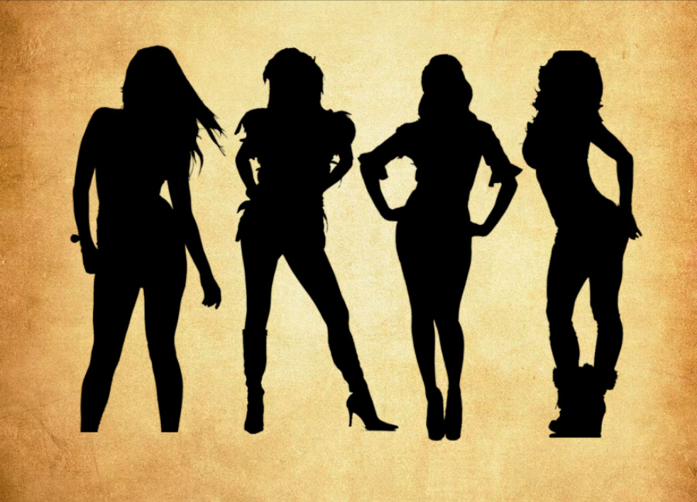 优质时尚美女剪影PS笔刷下载 - 提升时尚美女剪影设计效率，新手也能轻松上手-25虚拟网