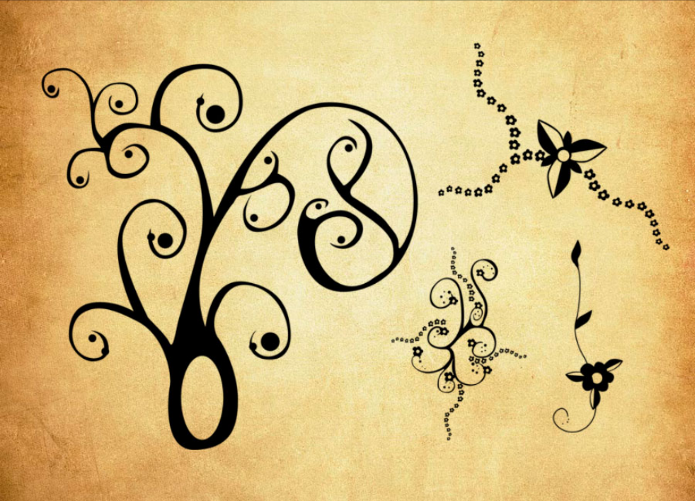 优质时尚花纹装饰PS笔刷下载 – 提升时尚花纹装饰设计效率，新手也能轻松上手-25虚拟网