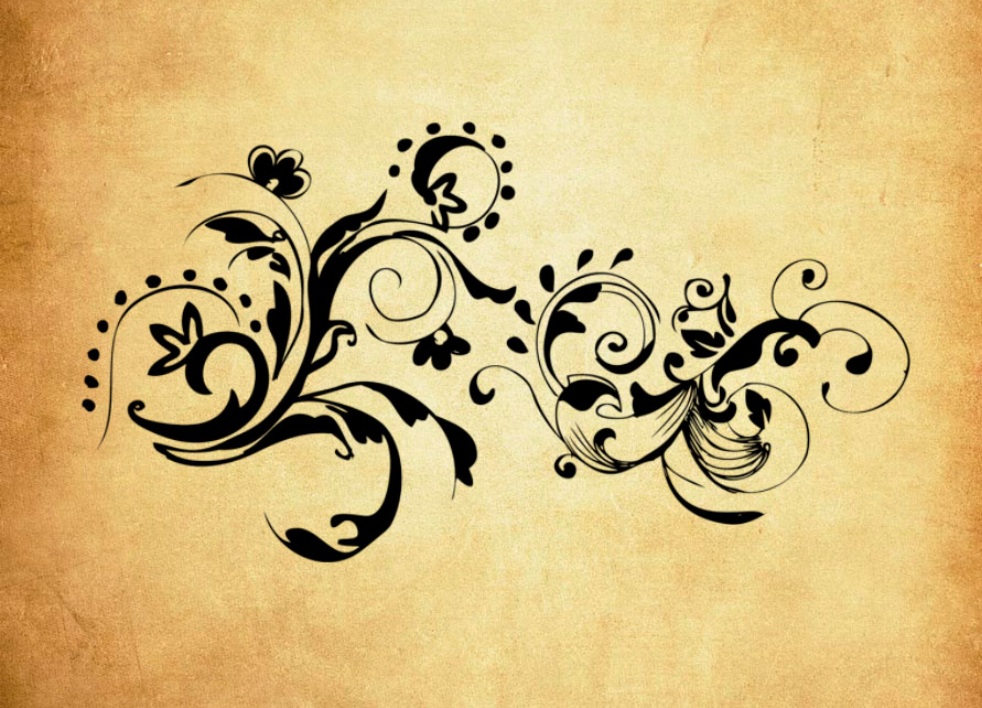 时尚藤蔓花纹装饰PS笔刷 - 精美时尚藤蔓花纹装饰装饰元素，提升设计作品视觉吸引力-25虚拟网