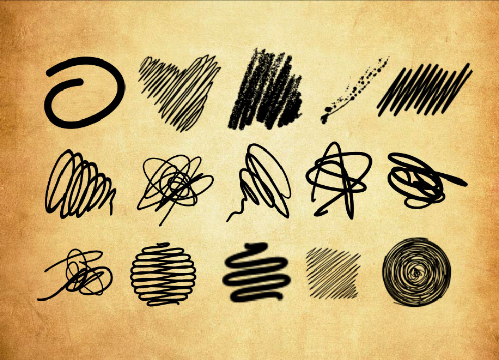 杂乱的线条装饰PS笔刷 – 高效杂乱的线条装饰设计工具，节省80%手动绘制时间-25虚拟网