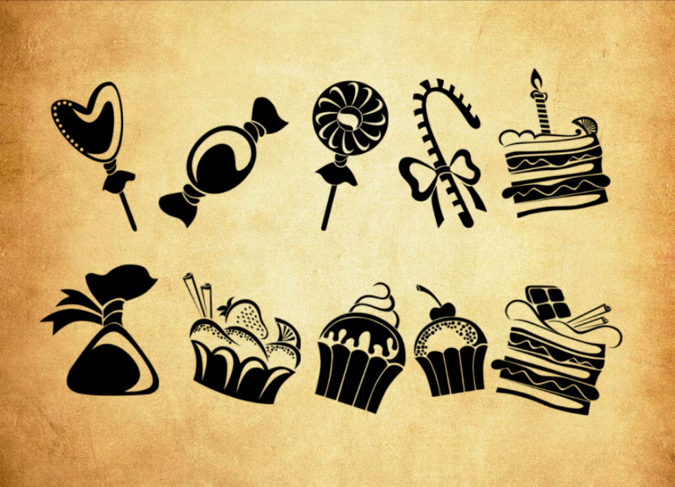 优质棒棒糖和糖果蛋糕PS笔刷下载 - 提高棒棒糖和糖果蛋糕设计效率，新手也能轻松上手-25虚拟网