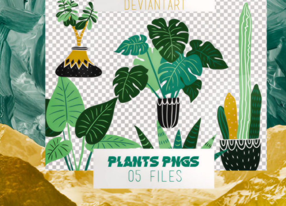 精选植物盆栽盆景PS笔刷 - 高品质植物盆栽盆景资源，提升设计专业度-25虚拟网