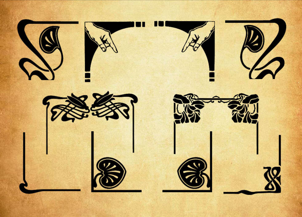 欧式古典花纹边框PS笔刷 - 专业欧式古典花纹边框设计素材，适配Photoshop各类创作场景-25虚拟网