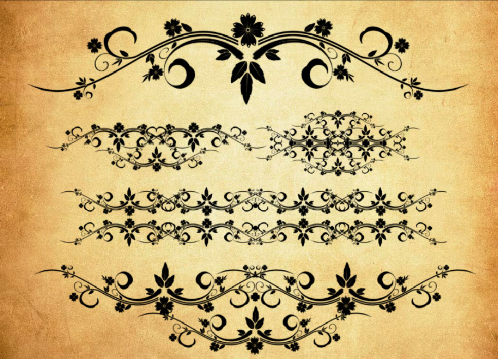 优质欧式复古风格花纹PS笔刷 - 涵盖高品质欧式复古风格花纹样式，兼容Photoshop全版本-25虚拟网