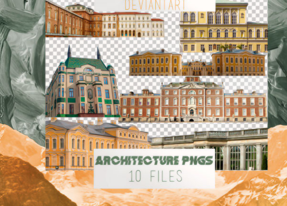 专业欧式建筑物PS笔刷 - 包含高品质欧式建筑物样式，兼容Photoshop全版本-25虚拟网