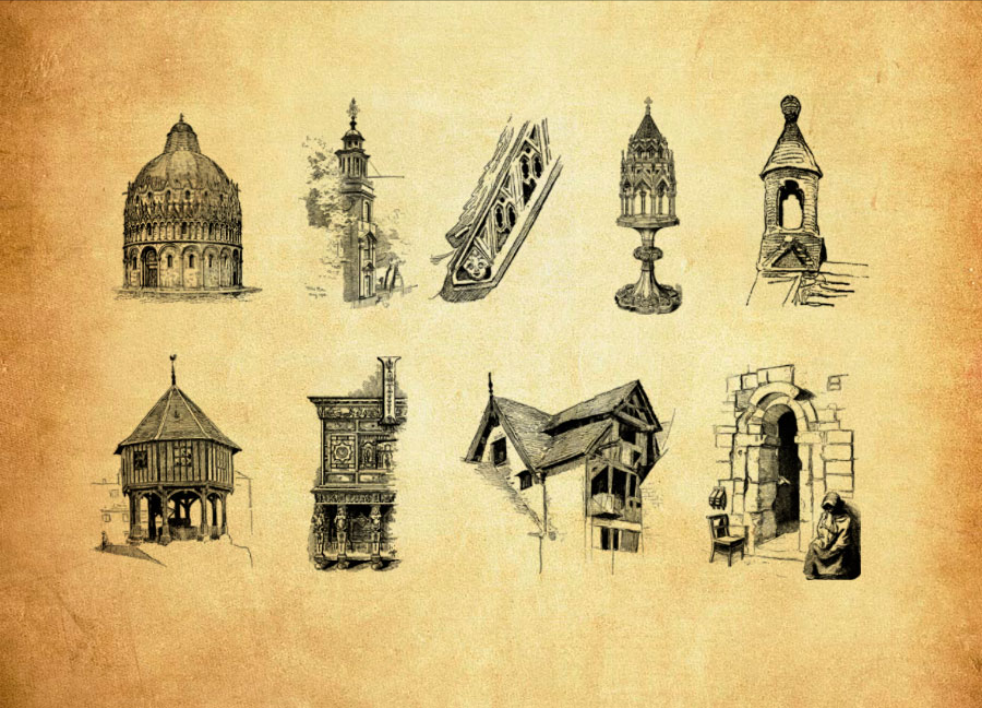 专业纤细的缠绕花纹藤蔓PS笔刷 - 包含高品质纤细的缠绕花纹藤蔓样式，兼容Photoshop全版本-25虚拟网