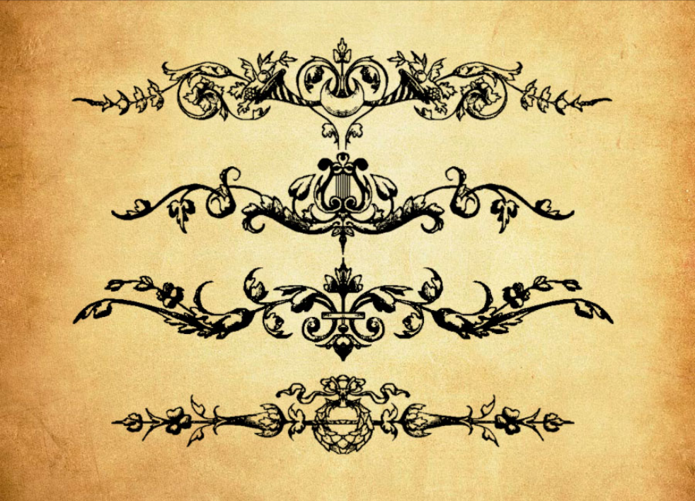 优质欧式美丽的对称花纹PS笔刷下载 - 提高欧式美丽的对称花纹设计效率，新手也能轻松上手-25虚拟网