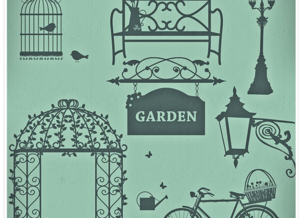 欧式花纹路灯和自行车等PS笔刷下载 - 艺术欧式花纹路灯和自行车等素材,激发设计创意灵感-25虚拟网