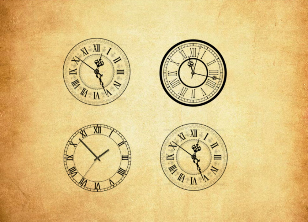 欧式钟表图案PS笔刷 – 高效欧式钟表图案设计工具，节省80%手动绘制时间-25虚拟网