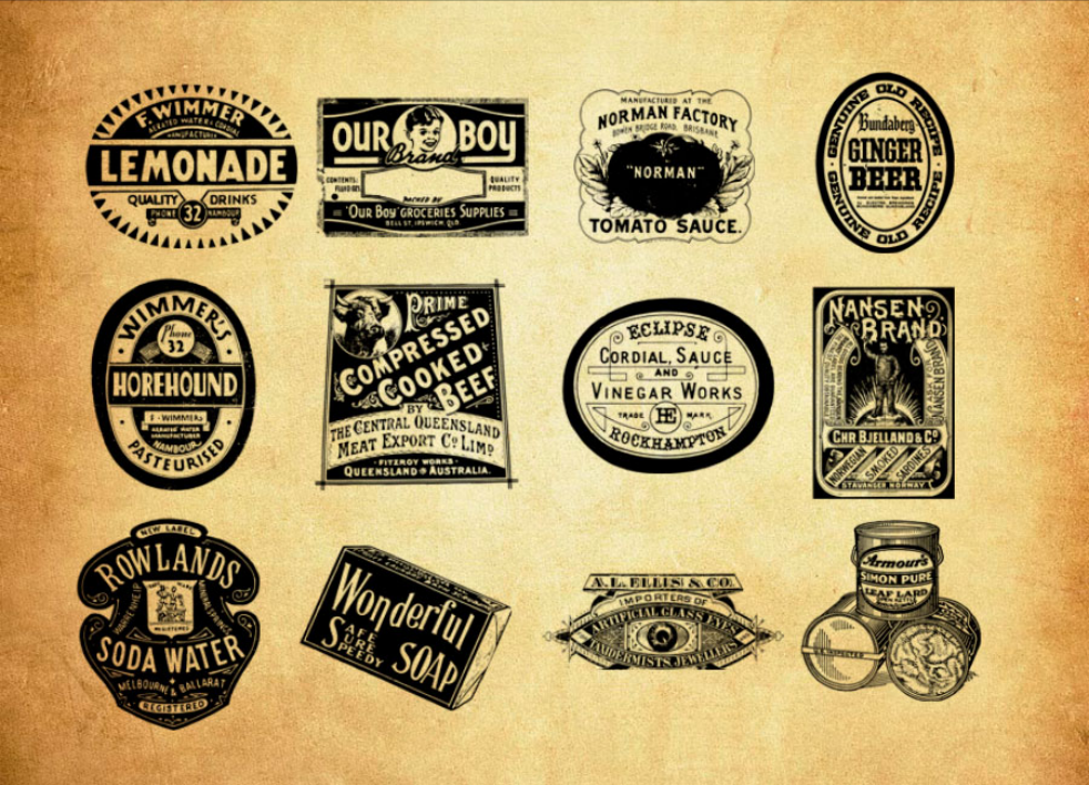 欧美复古的印章和标签PS笔刷 - 精选欧美复古的印章和标签设计素材，适配Photoshop各类创作场景-25虚拟网