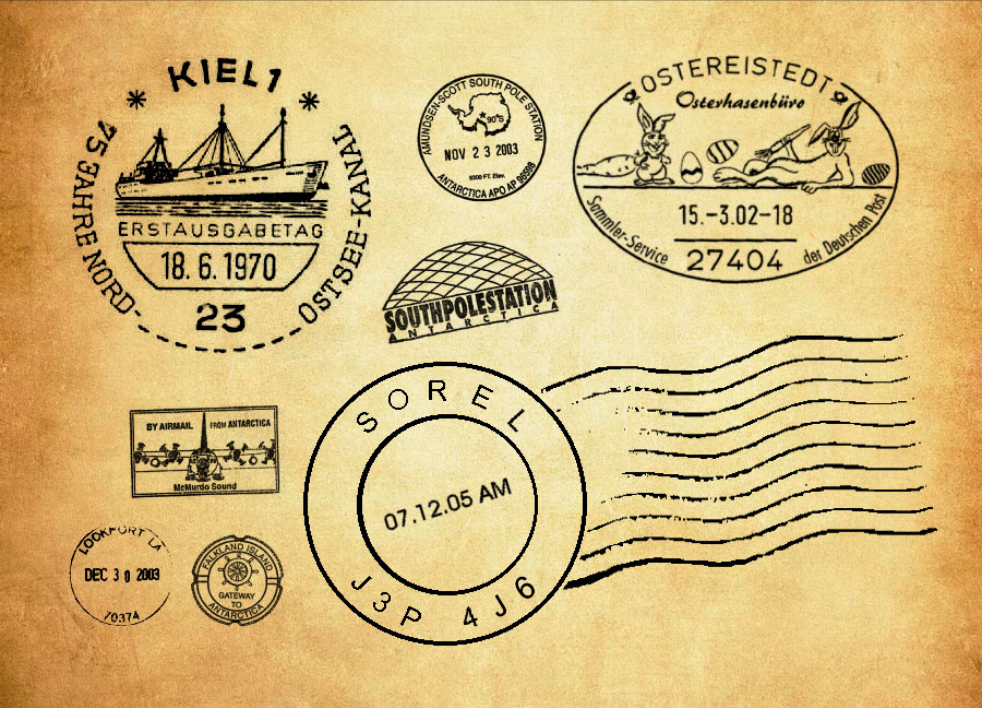 欧美复古风格邮戳图案PS笔刷 - 优质欧美复古风格邮戳图案设计素材,适配Photoshop各类创作场景-25虚拟网