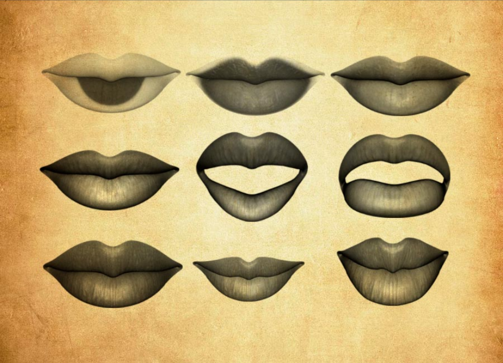 欧美性感嘴唇PS笔刷 - 高效欧美性感嘴唇设计工具，节省80%手动绘制时间-25虚拟网