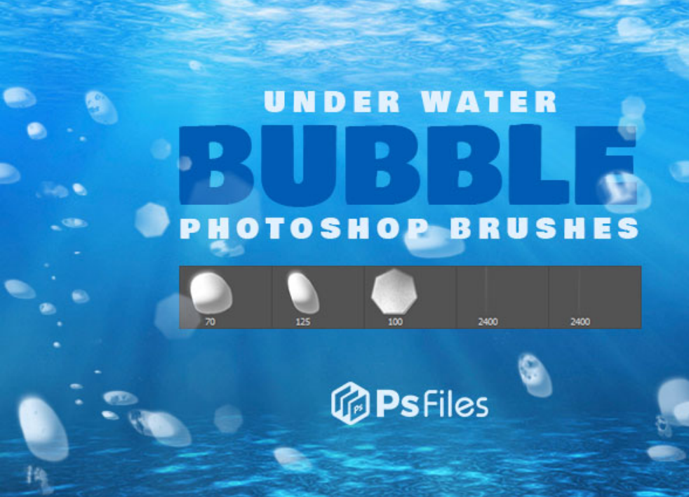 水下气泡PS笔刷资源 - 精选水下气泡元素，适用于自然效果类设计-25虚拟网