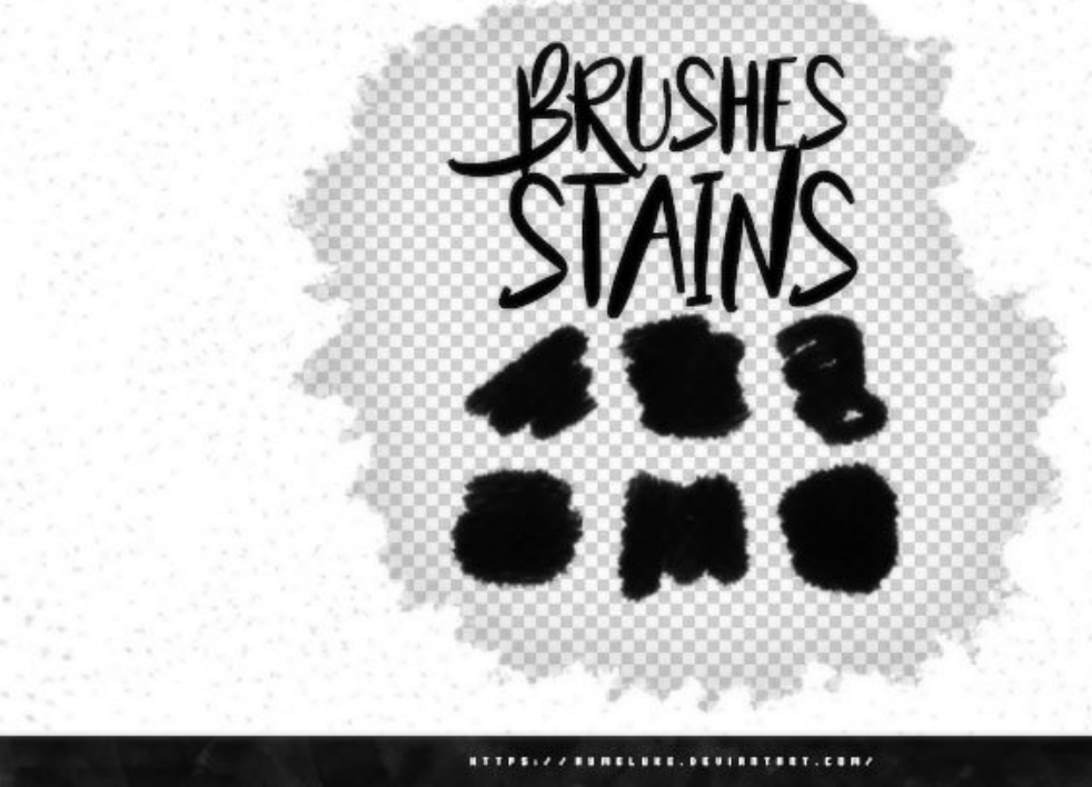 水墨涂抹效涂鸦PS笔刷 - 专业水墨涂抹效涂鸦设计素材，适配Photoshop各类创作场景-25虚拟网