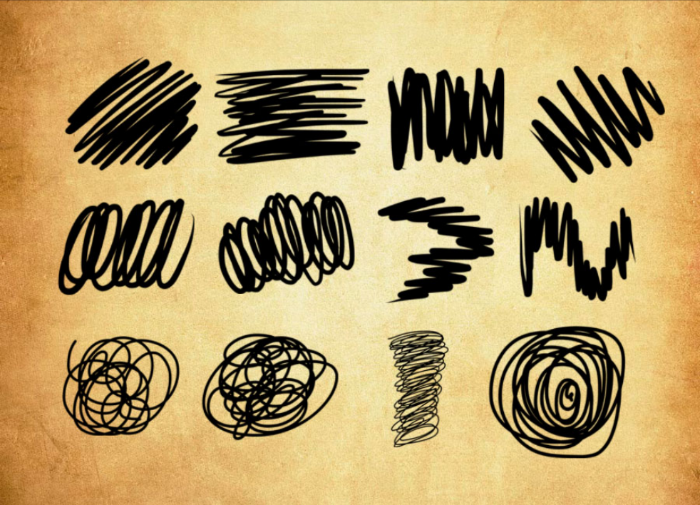 水彩线条涂抹效果PS动作 - 实用水彩线条涂抹效果PS动作元素，优化版面布局，提高设计层次感-25虚拟网