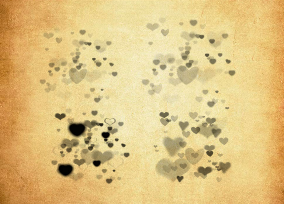 浪漫的心形背景装饰PS笔刷资源 - 精选浪漫的心形背景装饰元素，适用于装饰类设计-25虚拟网