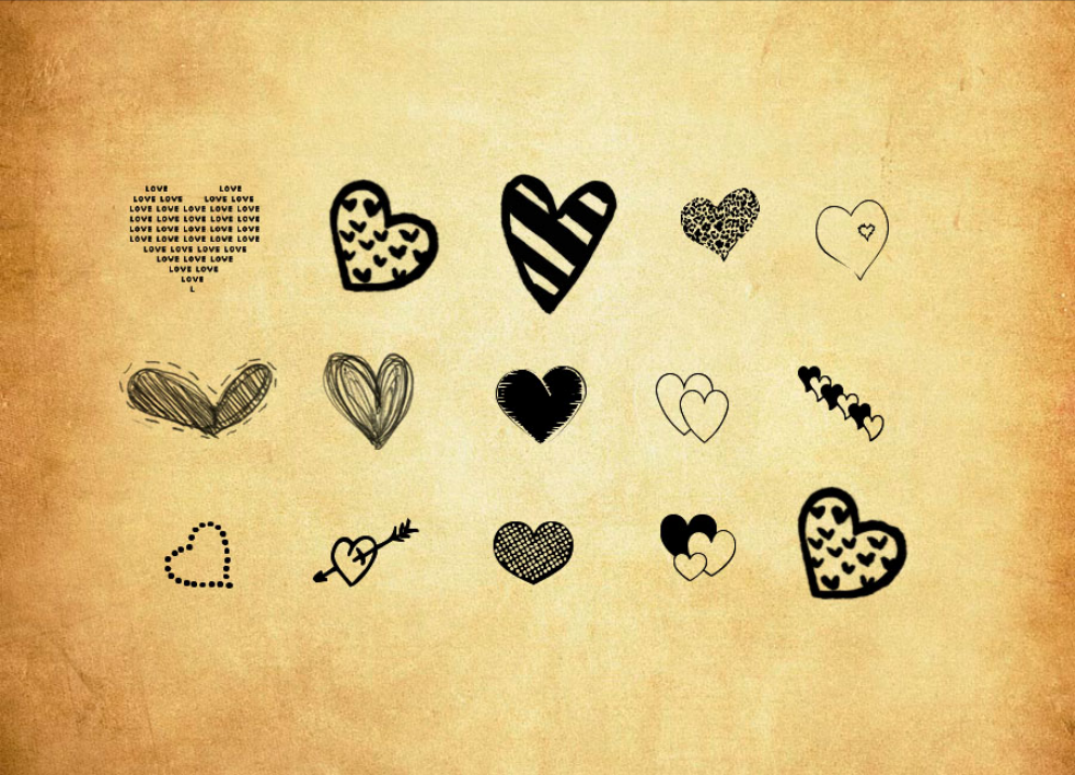 优质涂鸦爱心和心形笔刷下载 - 提升涂鸦爱心和心形笔刷设计效率，新手也能轻松上手-25虚拟网