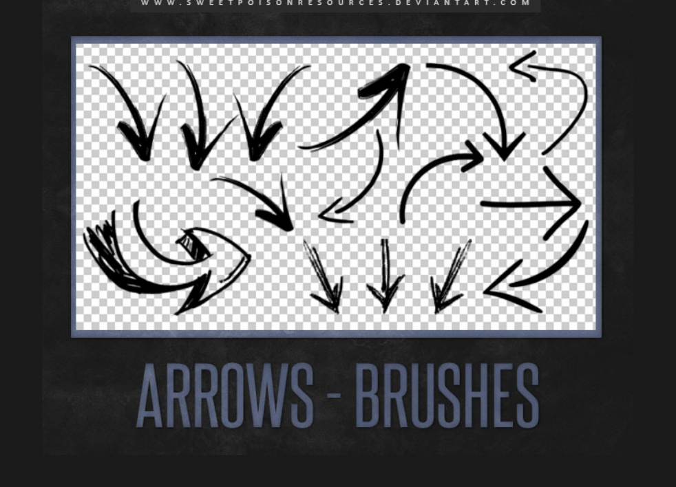 优质漫画手绘箭头PS笔刷下载 - 提升漫画手绘箭头设计效率，新手也能轻松上手-25虚拟网