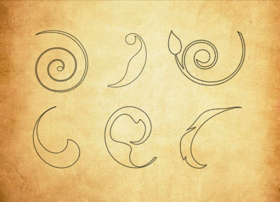 点状花纹图案装饰PS笔刷 - 精美点状花纹图案装饰装饰元素，提升设计作品视觉吸引力-25虚拟网