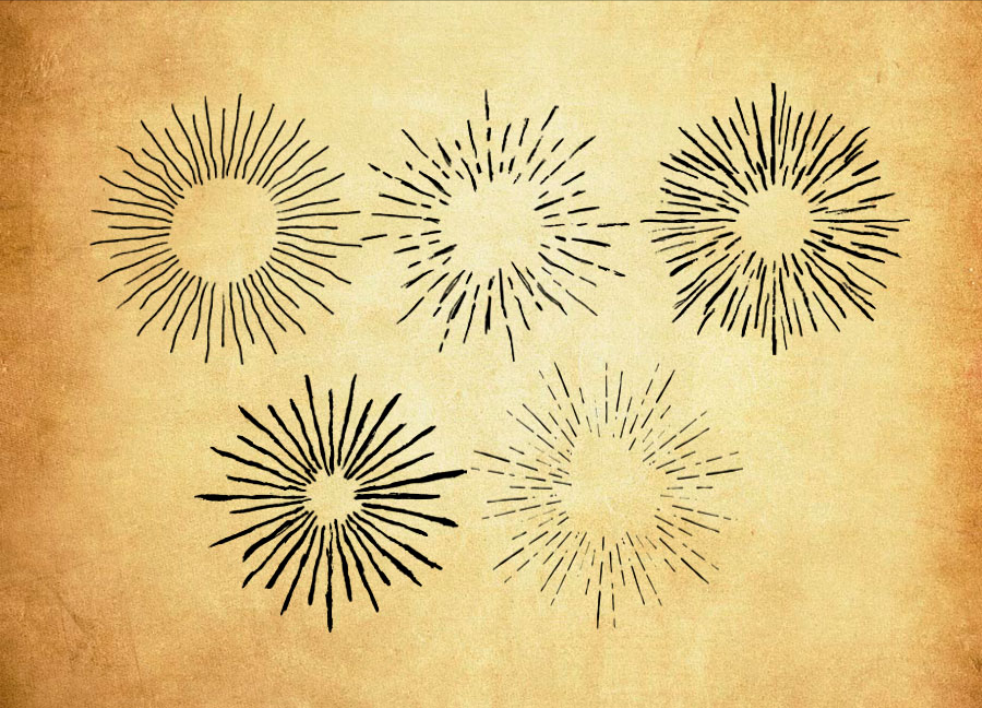 烟花爆炸特效PS笔刷资源 - 精选烟花爆炸特效元素，适用于其他类设计-25虚拟网