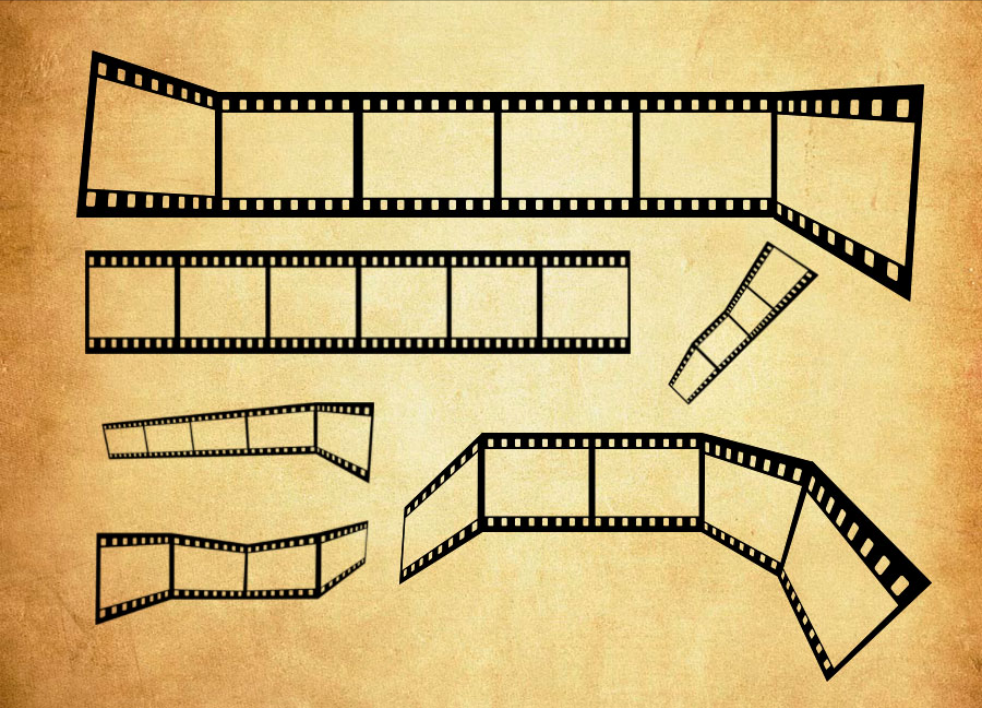 优质电影胶片和底片边框PS笔刷下载 - 提升电影胶片和底片边框设计效率，新手也能轻松上手-25虚拟网