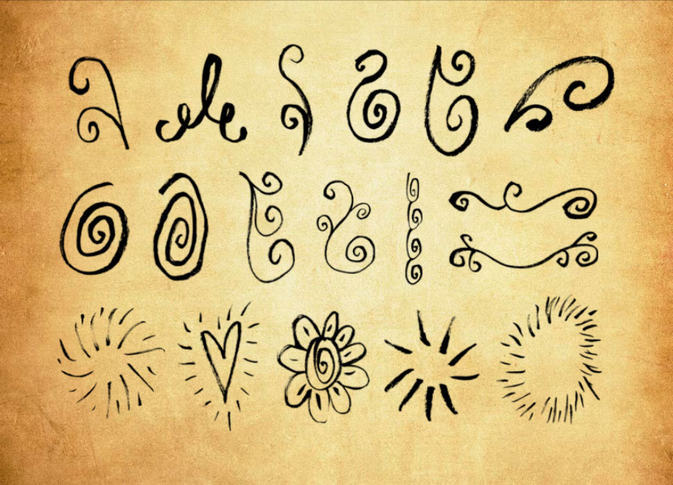 优质水彩边框和分割线PS笔刷 - 多样水彩边框和分割线样式，适配各类图片装饰需求-25虚拟网