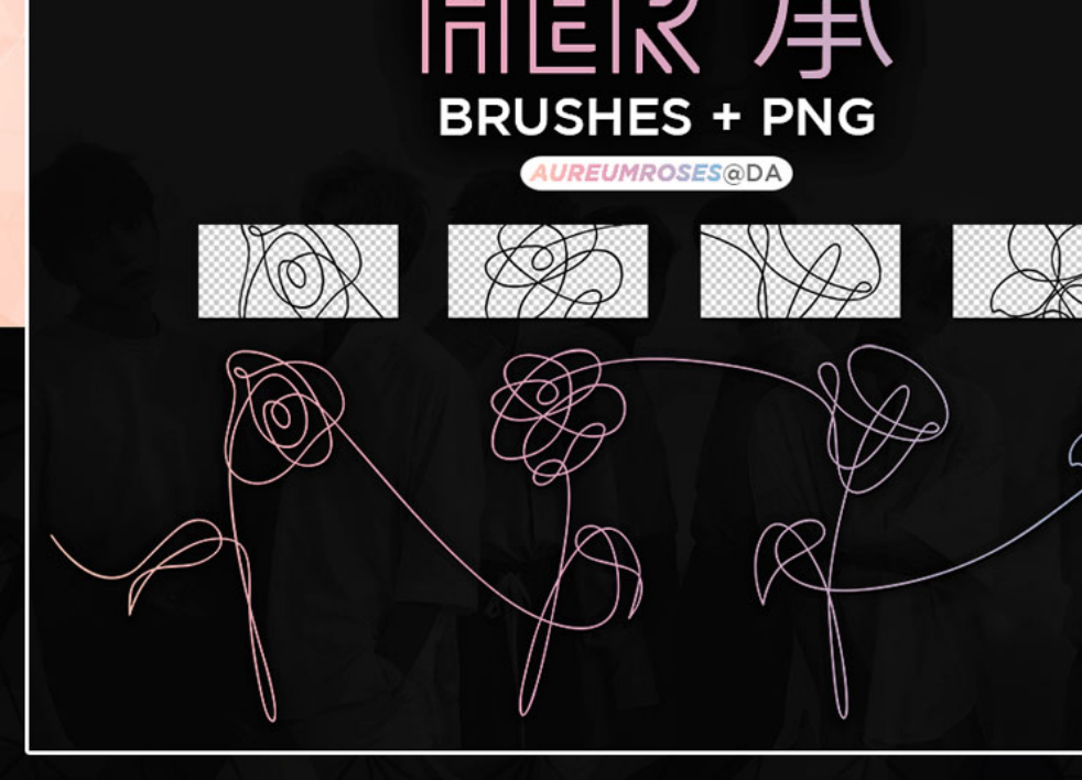 优质简约线条花朵PS笔刷下载 - 提升简约线条花朵设计效率，新手也能轻松上手-25虚拟网