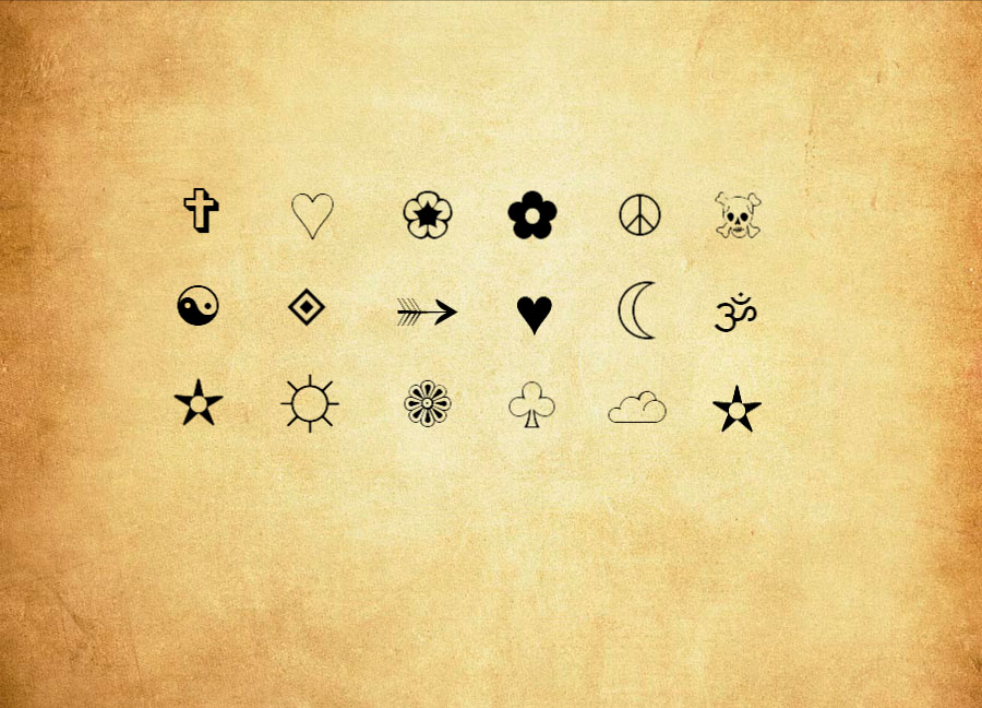 专业简约风格小图标装饰PS笔刷 – 包含高品质简约风格小图标装饰样式，兼容Photoshop全版本-25虚拟网