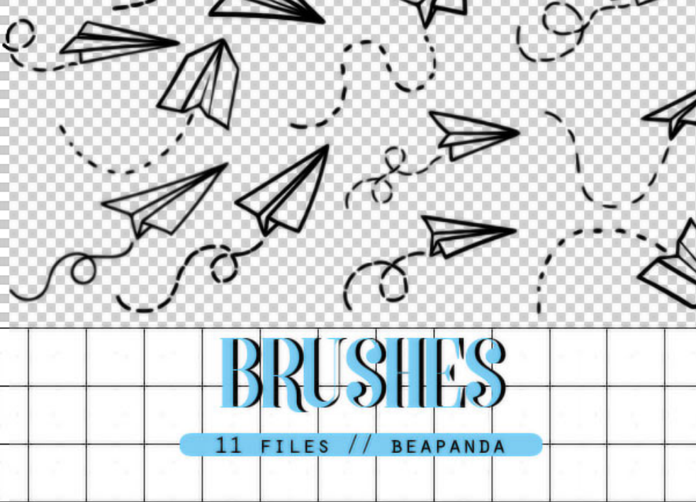 手绘线条花朵装饰PS笔刷 - 专业手绘线条花朵装饰设计素材，适配Photoshop各类创作场景-25虚拟网