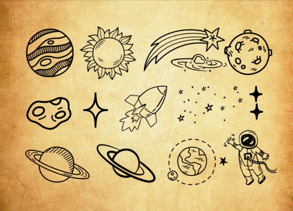 优质航天和宇宙装饰图形PS笔刷下载 – 提升航天和宇宙装饰图形设计效率,新手也能轻松上手-25虚拟网