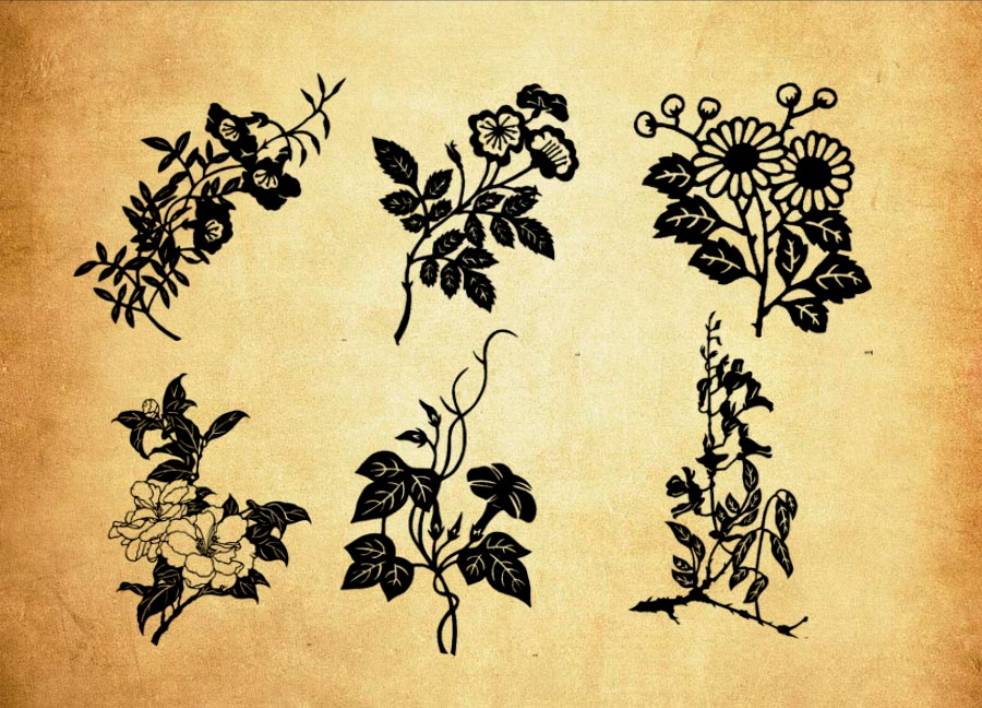 优质花枝藤蔓装饰PS笔刷下载 – 提升花枝藤蔓装饰设计效率，新手也能轻松上手-25虚拟网