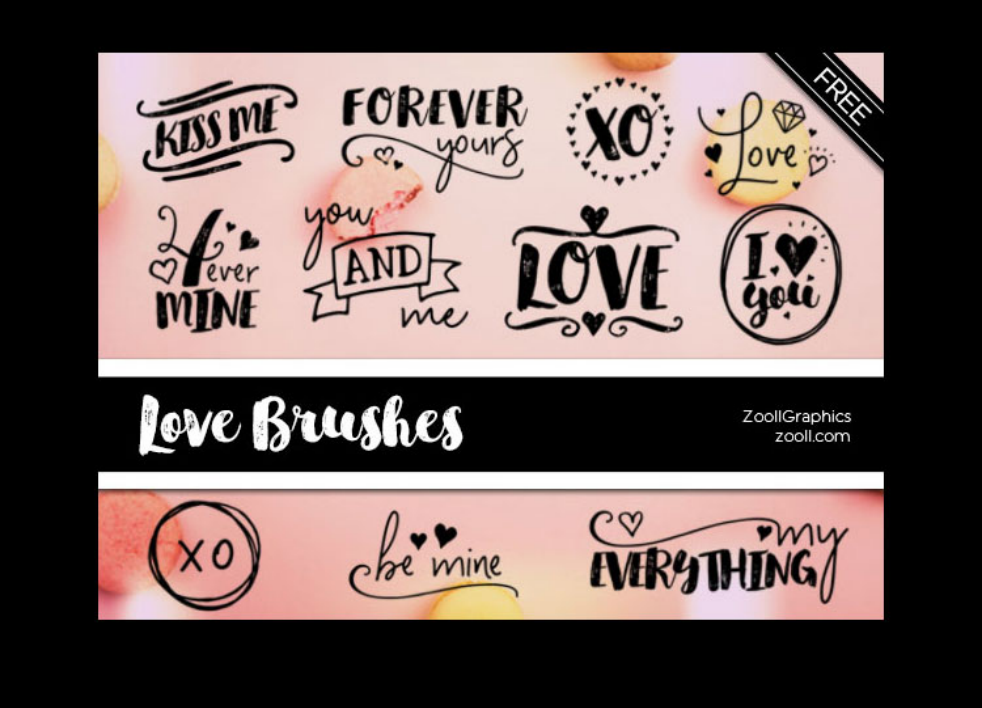 优质英文LOVE设计PS笔刷下载 - 提升英文LOVE设计设计效率,新手也能轻松上手-25虚拟网