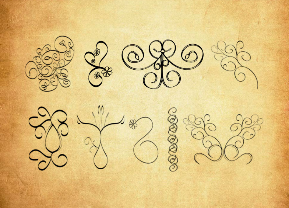 螺旋状花纹装饰PS笔刷 – 精美螺旋状花纹装饰装饰元素,提升设计作品视觉吸引力-25虚拟网