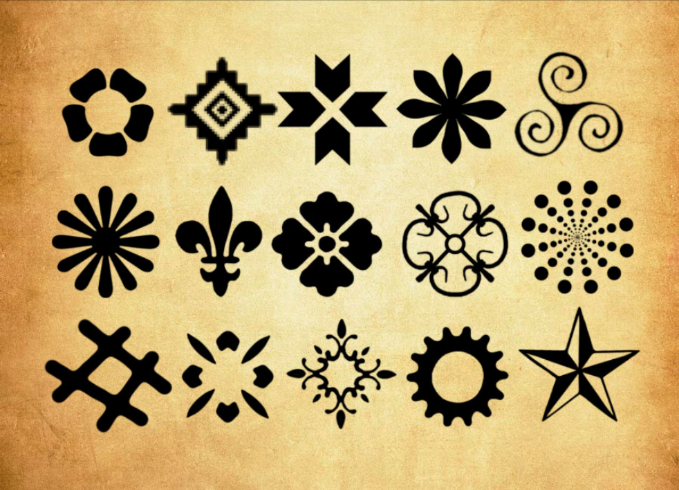 优质装饰符号形状装饰PS笔刷下载 - 提升装饰符号形状装饰设计效率，新手也能轻松上手-25虚拟网