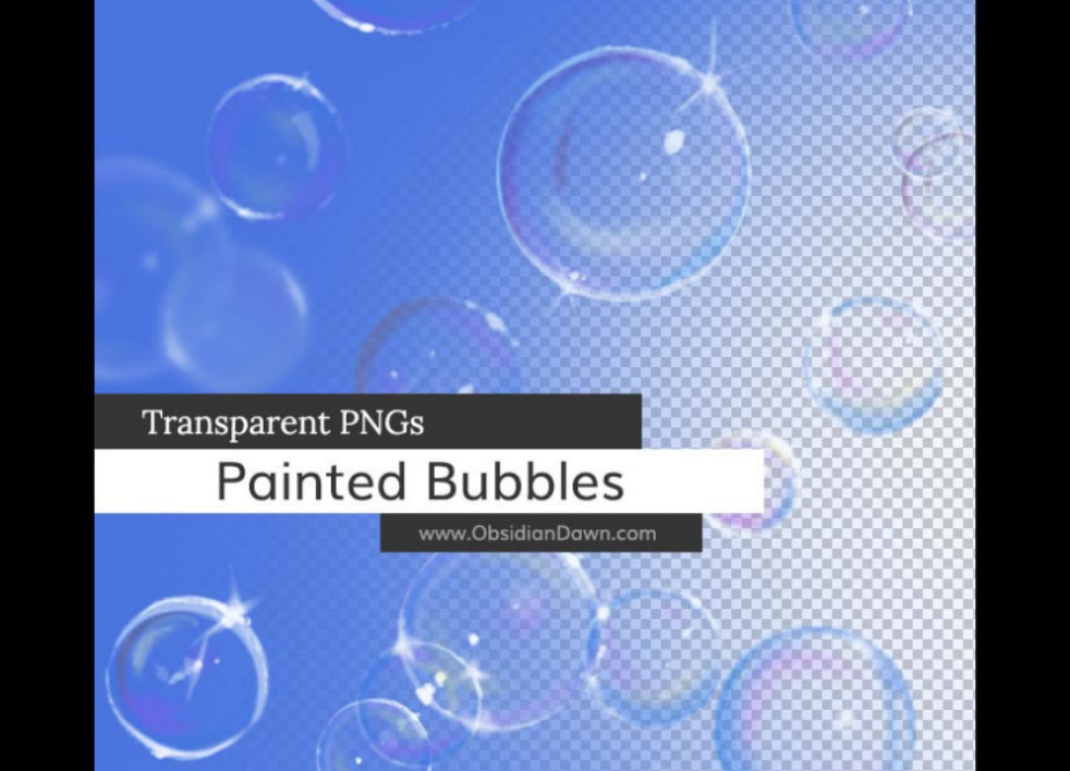 透明泡泡和气泡笔刷资源 - 精选透明泡泡和气泡笔刷元素，适用于其他类设计-25虚拟网