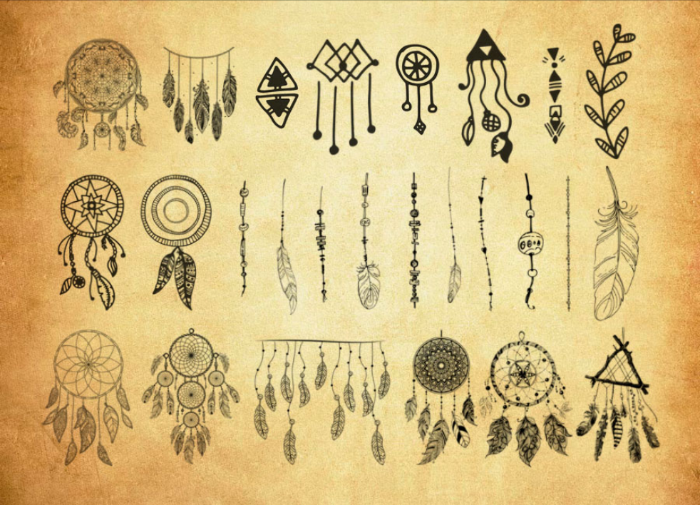 精选部落图腾吊饰PS笔刷 – 高品质部落图腾吊饰资源，提升设计专业度-25虚拟网