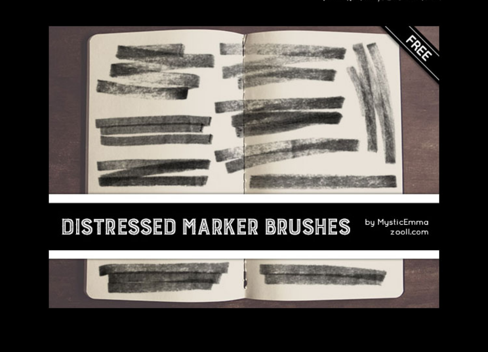 专业铅笔笔迹标记和涂抹PS笔刷 - 包含高品质铅笔笔迹标记和涂抹样式，兼容Photoshop全版本-25虚拟网