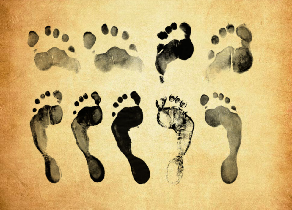 颓废的脚印笔刷 - 多功能颓废的脚印笔刷素材，适用于各类设计项目-25虚拟网