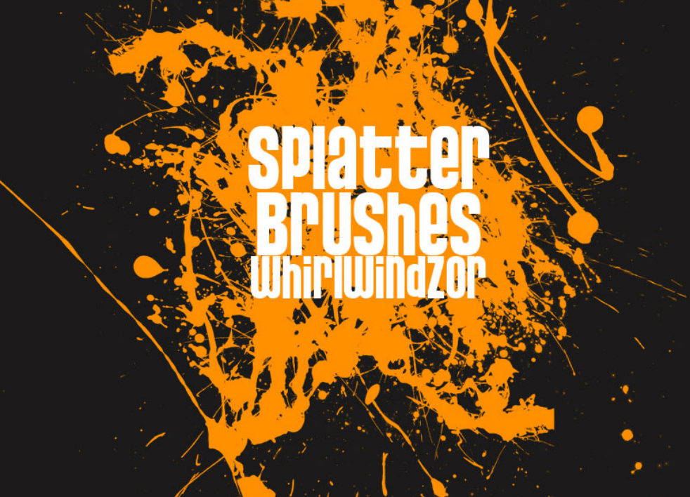 高清晰油漆喷溅PS笔刷资源 - 精选高清晰油漆喷溅元素，适用于其他类设计-25虚拟网