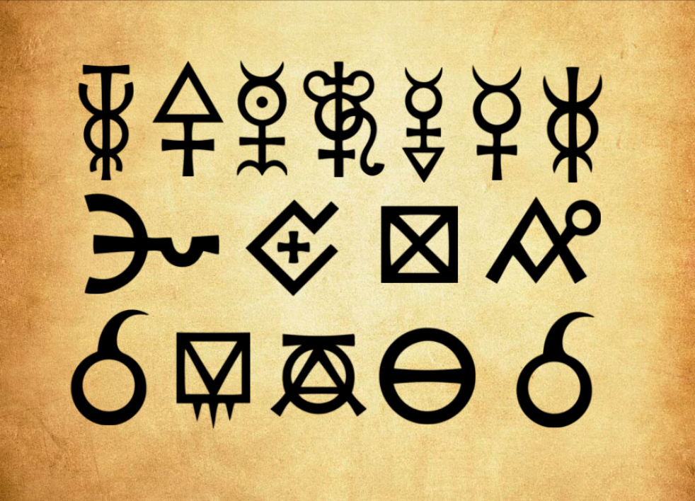 高清晰炼金术符号PS笔刷 - 多功能高清晰炼金术符号素材,适用于各类设计项目-25虚拟网