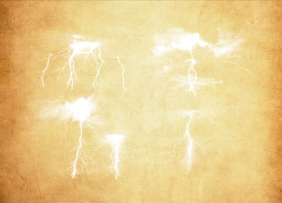 高清晰闪电装饰PS笔刷下载 - 高品质高清晰闪电装饰装饰素材,打造精致设计效果-25虚拟网