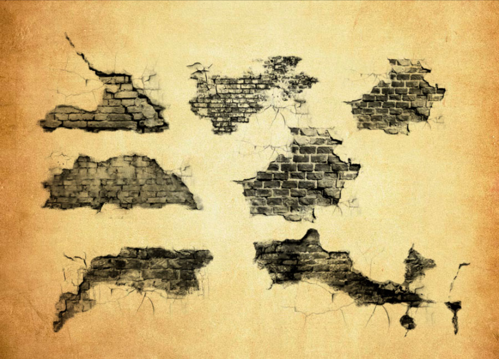 高清晰颓废墙面背景PS动作 - 专业高清晰颓废墙面背景PS动作设计素材,适配Photoshop各类创作场景-25虚拟网